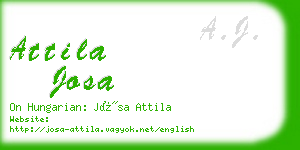 attila josa business card